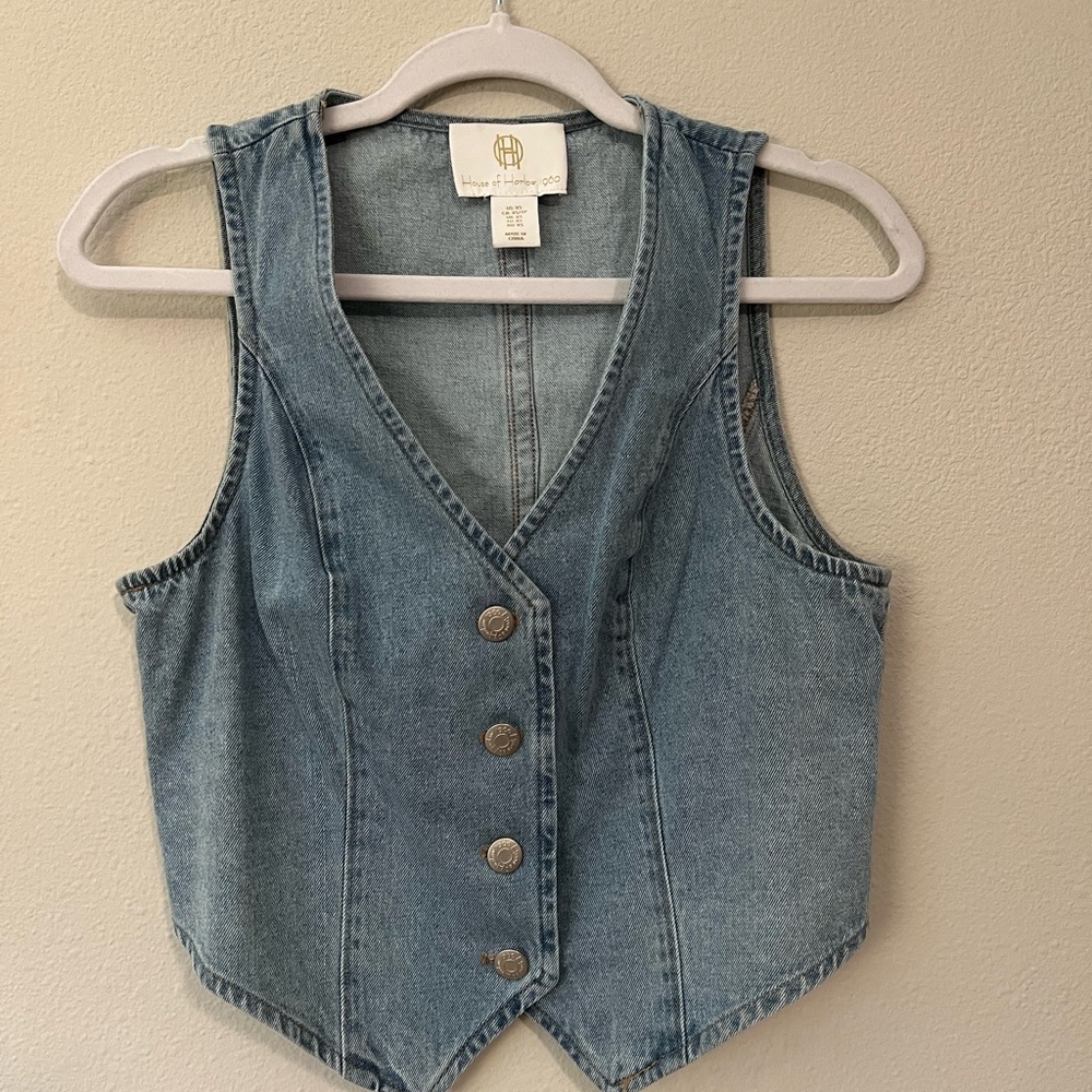 House of Harlow 1960 Denim Vest Top